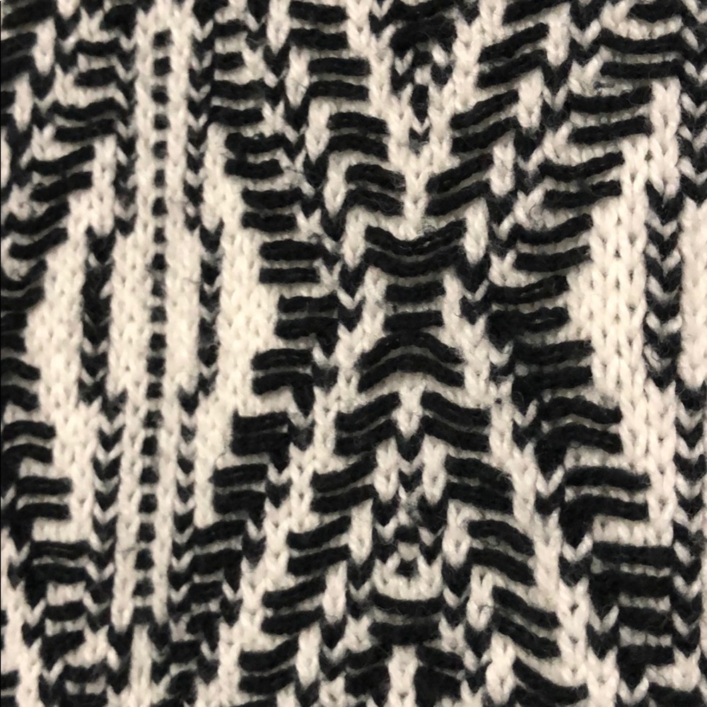 Women’s Black and Cream Printed Cardigan, Size M/L - Picture 3 of 5